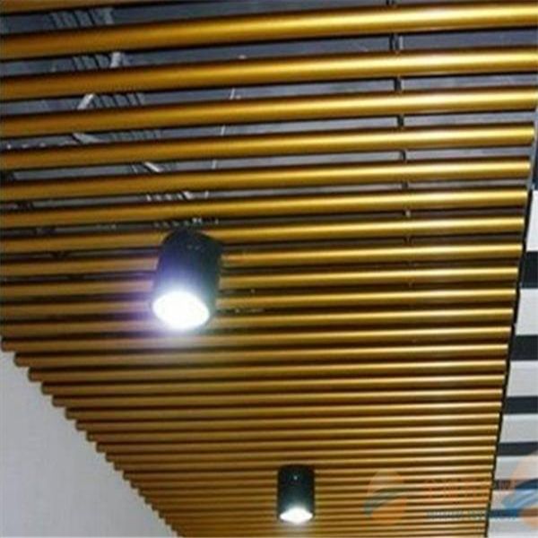 氟碳香檳金鋁合金圓管天花 (2)